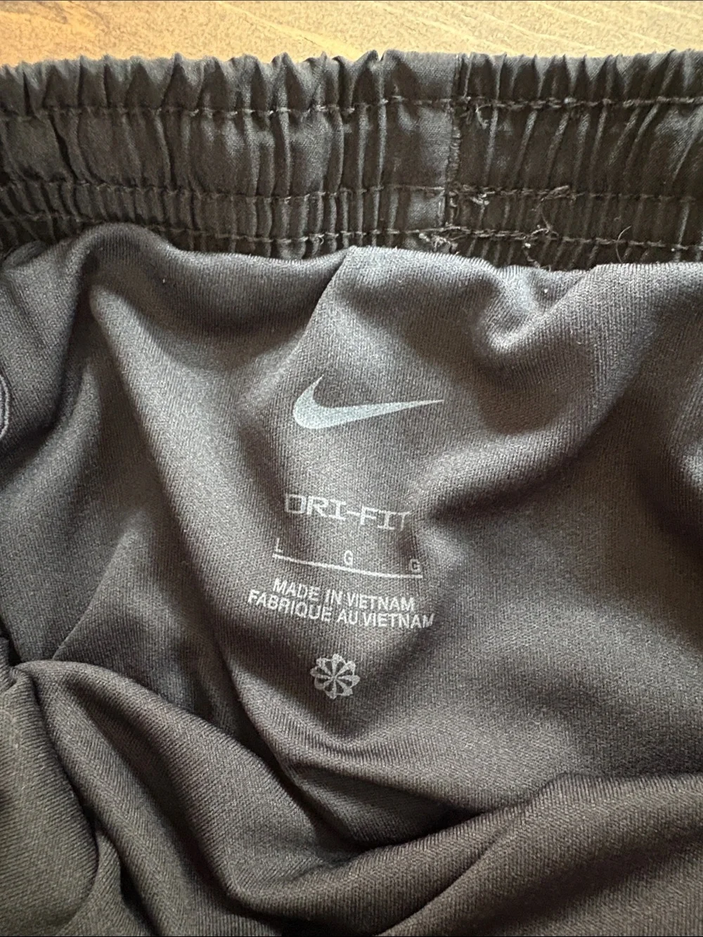 Nike Black Athletic Shorts with White Piping